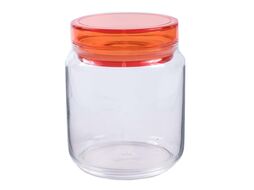 Банка для сыпучих продуктов стеклянная "Colorlicious orange" 1 л с пластмассовой крышкой (арт. L8339, код 181919)