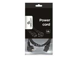 Кабель питания Cablexpert PC-186, 1.8м, Schuko- C13, 6А, черный, с заземлением