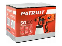 Краскопульт электрический PATRIOT SG 450 HVLP, 550Вт., 800 мл/мин., 100 DIN/сек., Сопло: 2,5 мм. PATRIOT 170303504