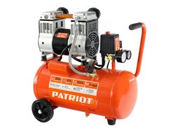 Компрессор Patriot поршневой безмасляный WO 24-220, 1250 Вт (медная обмотка Cu), 200 л/мин, 8 бар, 24 л, быстросъемный 1/4" PATRIOT 525301920