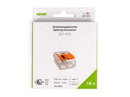Клеммы WAGO 221-412/995-016 (2Х4,0мм2) (блистер 16шт.)