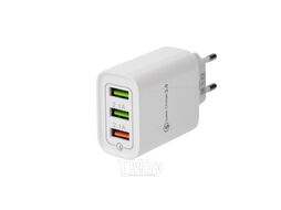 Сетевое зарядное устройство для iPhone/iPad 3 x USB, 5V, 3 А + 1 А + 1 А, белое REXANT 16-0277