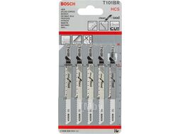 Пилка для лобзика T101BR (д.,фдвп30мм,п.-чист., без сколов) 5шт (2608630014) (BOSCH)