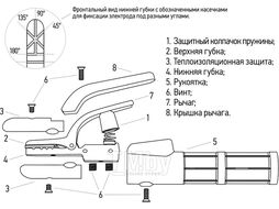 Держатель электрода 300 А American type REXANT 16-0853