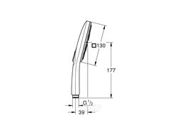 Душевая лейка Grohe Rainshower SmartActive 130 Cube (26551LS0)