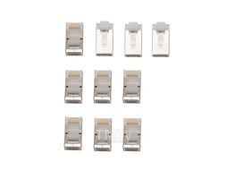 Разъем сетевой LAN на кабель, штекер 8Р8С (Rj-45), под обжим, в экране, (2шт.) REXANT 06-0082-A10