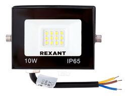 Прожектор СДО 10 Вт 800 Лм 4000 K черный корпус REXANT 605-036