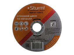 Диск отрезной по металлу, армированный, размер 125x1.2x22.23 Sturm! 9020-07-125x12