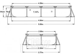 Каркасный бассейн Rectangular Frame, прямоугольный, 450х220х84 см, INTEX (от 6 лет)