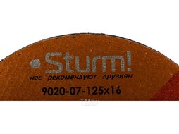 Диск отрезной по металлу, армированный, размер 125x1.6x22.23 Sturm! 9020-07-125x16