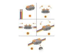 Клемма СМК 222-423P проходная 3 полюса, с монтажной площадкой (0,08-4 мм2), серая (блистер 5 шт./уп.) REXANT 07-6263-5