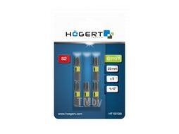 Биты ударные TORX 27, 25 мм, сталь S2, 5 шт. HOEGERT HT1S139