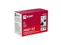 Дифференциальный автомат АВДТ-63 20А/30мА (характеристика С, электронный, тип А) 6кА EKF PROxima