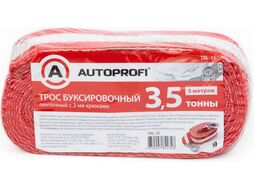 Трос буксировочный лента 3,5 т, с 2-мя крюками, термоупаковка, длина 5 м., ширина 50 мм AUTOPROFI TRL-35