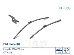 Щетка стеклоочистителя к-т щёток (550/475) JEEP RENEGADE (14-) / MERCEDES-BENZ GLK (X204) (08-15) DENSO DF-059