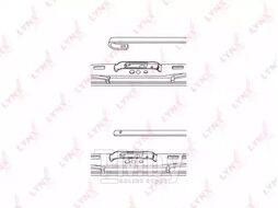 Щетка стеклоочистителя Стандартные щётки (графит) 330 mm LYNXauto 330L