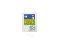 Шуруп 5.5х25, полукруглая головка, шлиц PH, цинк, DIN 7981 (упак/4шт) EKT B006979