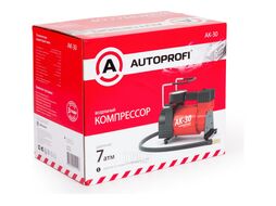 Компрессор воздушный 30 л./мин. 12V/14A, 120W, 7 Атм. шланг 1 м. питание от прикуривателя, переходник с зажимами АКБ, сумка AUTOPROFI AK-30