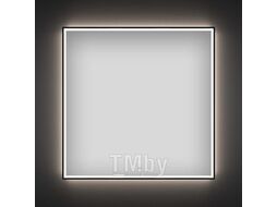 Квадратное зеркало с фронтальной LED-подсветкой Wellsee 7 Rays Spectrum 172200430 (70*70 см, черный контур, сенсорная кнопка)