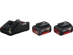 Комплект аккумулятор 18.0 В GBA18 V 2 шт. + зарядное устройство GAL 18-40 (Набор GBA 18 V 4,0Ah 2 шт. + GAL 18-40) (BOSCH)