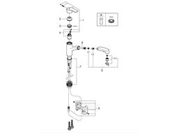 Смеситель для мойки Grohe Start однорычажный, с выдвижной лейкой (30531001)