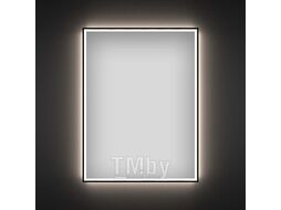 Прямоугольное зеркало с фронтальной LED-подсветкой Wellsee 7 Rays Spectrum 172201280 (60*80 см, черный контур, сенсорная кнопка)