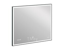 Зеркало: LED 011 design 80x70 с подсветкой часы металл. рамка прямоугольное