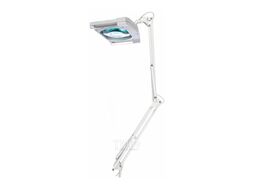 Лупа на струбцине REXANT, квадратная, 5D, с подсветкой, белая