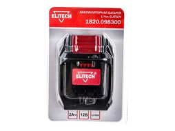 Аккумулятор, 12В, 2.0АчLi-ion, д\ДА 10.8-12СЛ, слайдер ELITECH