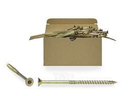 Саморез усиленный по дереву TORX25 5.0x100, потай, желт. цинк (200шт)