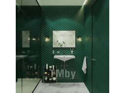 Прямоугольное зеркало с фоновой LED-подсветкой Wellsee 7 Rays Spectrum 172200940 (60*75 см, черный контур, сенсорная кнопка)