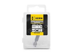 Насадка шестигранная магнитная 6х65мм 1/4" CrV в боксе KERN