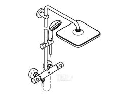 Душевая система Grohe Vitalio Start System 250 Cube с термостатом для настенного монтажа (26697000)