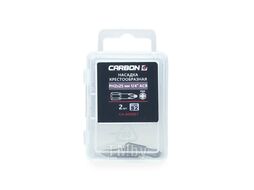 Насадка крестообразная PH2x25мм 1/4" ACR, S2 в боксе CARBON (упак/2шт)