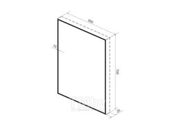 Прямоугольное зеркало с фоновой LED-подсветкой Wellsee 7 Rays Spectrum 172200910 (70*55 см, черный контур, сенсорная кнопка)