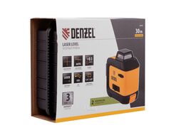 Лазерный уровень мультипризм. LXI 360-2 Green, 30 м, 520 нм, акк. Li 2800 mAh, резьба 1/4" Denzel 35078