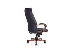 Кресло руководителя Бюрократ T-9923MAHOGANY черный кожа крестов. металл/дерево