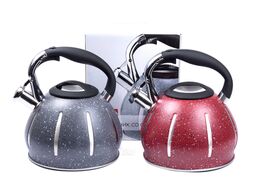 Чайник металлический со свистком и пластмассовой ручкой 3 л Home Line GS-04542AFY