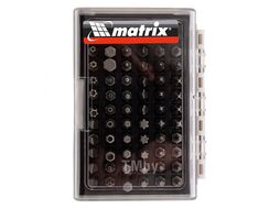 Набор бит с магнитным держателем, CrV,61шт MATRIX 11387