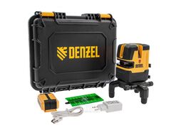 Лазерный уровень LX 06 Green, 30 м, 520 нм, акк. Li 5200 mAh, резьба 5/8" Denzel 35072