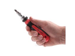 Отвёртка реверсивная с набором бит и насадок торцевых,CrV,1/4",16шт MATRIX 11332