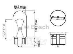Автолампа д/груз.а/м Trucklight W2W24V 2w W2,1x9,5d BOSCH 1987302516