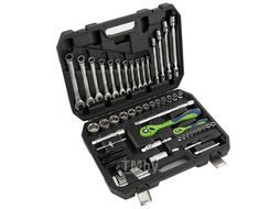 Набор инструментов, 1/2", 1/4", CrV, пластиковый кейс 89 предм.Сибртех 13529