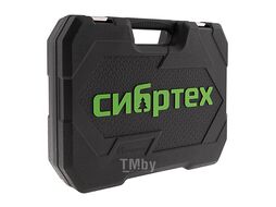 Набор инструментов, 1/2", 1/4", CrV, пластиковый кейс 89 предм.Сибртех 13529