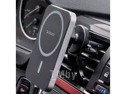 Автомобильный магнитный держатель Deppa Mage Safe Qi для iPhone 55185 (черный)