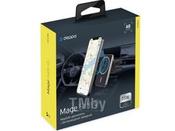Автомобильный магнитный держатель Deppa Mage Safe Qi для iPhone 55185 (черный)