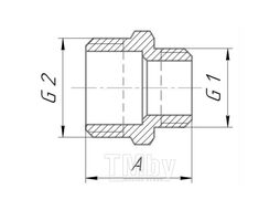 Ниппель переходной Valfex НР 1/2 - НР 1/4" (VF.580.L.012.014)