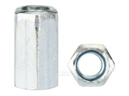 Гайка для шпильки удлиненная М6, 1.0х10х18, короб (20 шт/уп) KRANZ