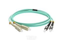 Патч-корд оптический TWT, дуплексный, ST/UPC-SC/UPC, SM, 3.0 м