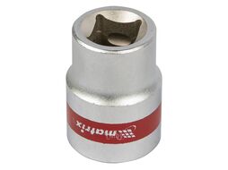 Головка торцевая, 21 мм, 6-гранная, CrV, под квадрат 1/2", хромированная MATRIX MASTER 13121
